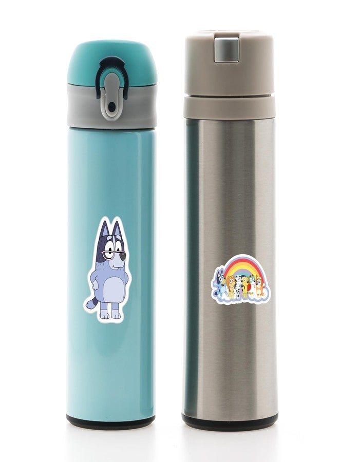 D2C Cartoon Stickers of Bluey for Kids Pack, 54 Glitter Finish Pieces, Approx 2-inch Decorative Sticker - Image 3